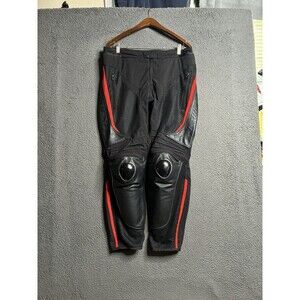Dainese Mig Leather Textile Racing Pants EU 52 Black Motorcycle